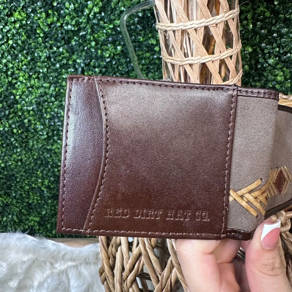 Genuine leather‎ Brown Bifold Wallet new in box western